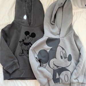 Baby Gap Mickey Mouse Kids Hoodie Set - Gray and Dark Gray